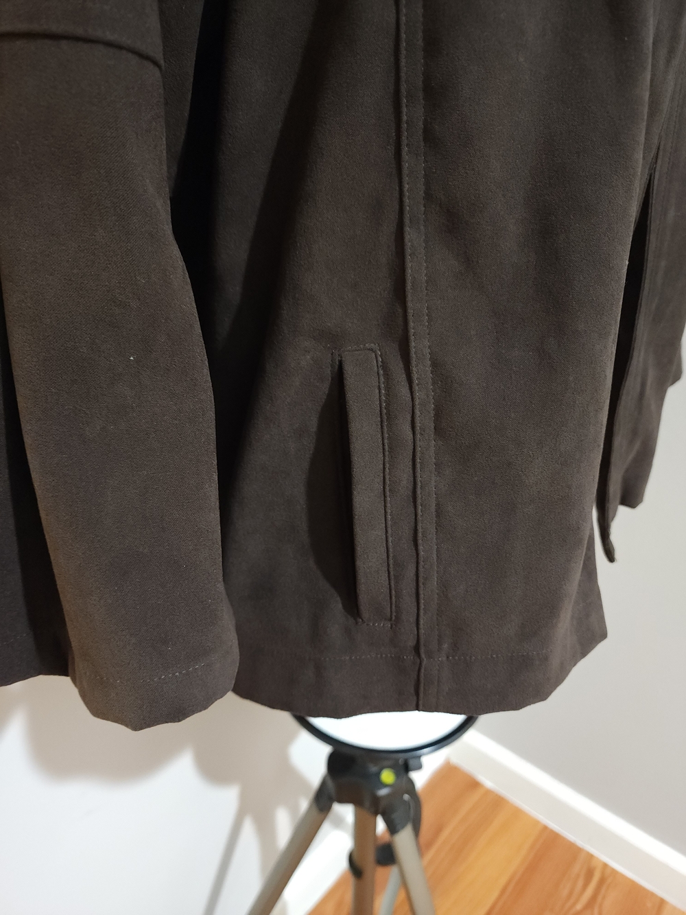 Kim Rogers Dark Brown Suede Swing Cape Jacket - Picture 3 of 16